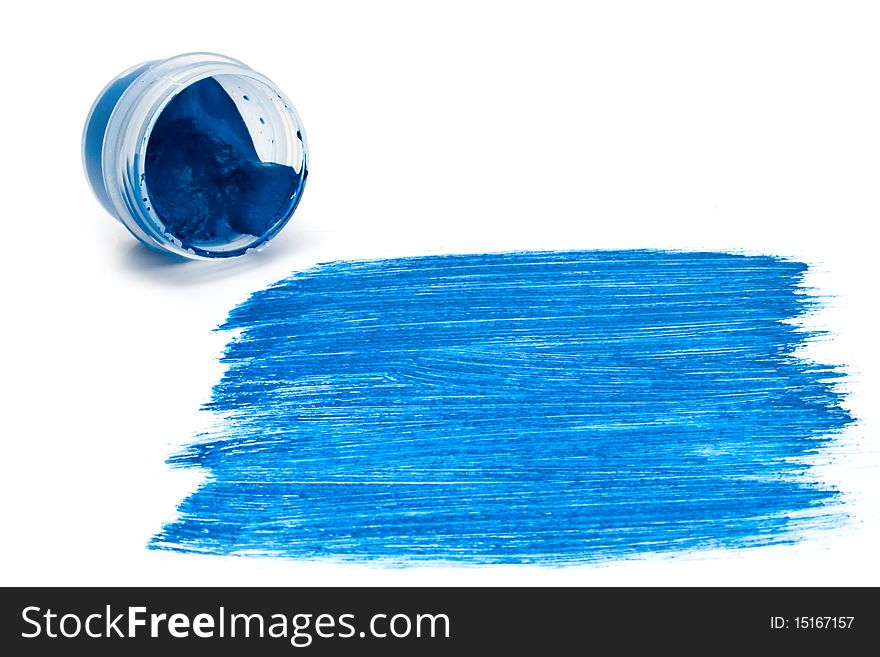 Coloured paint on a white background