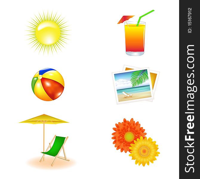 Beach Set. Vector