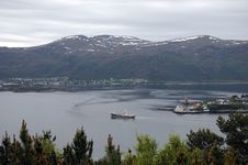 Boat On Fjord At Alesund, Norway Stock Image Boat On Fjord At Alesund, Norway Stock Image