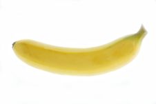 Banana At White Royalty Free Stock Photo