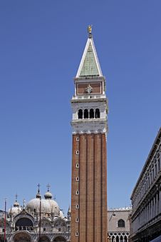 St. Mark S Tower On The Piazza San Marco, Venice Stock Photos St. Mark S Tower On The Piazza San Marco, Venice Stock Photos