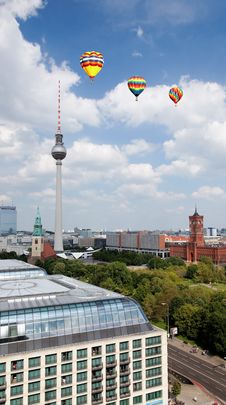 Aerial View Of Central Berlin Stock Photos Aerial View Of Central Berlin Stock Photos