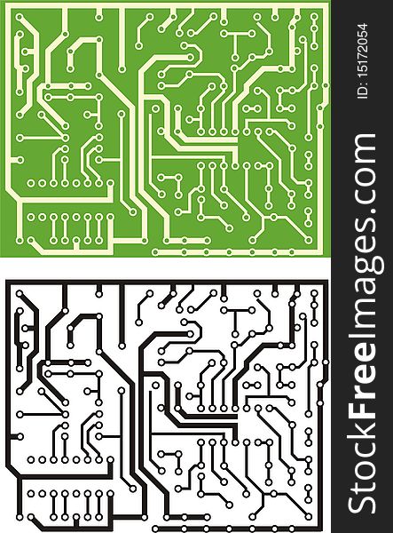 Printed charge contact electric circuit