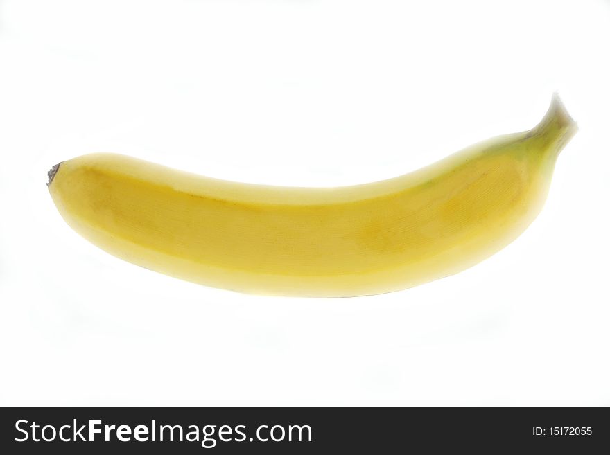 The banana at white background