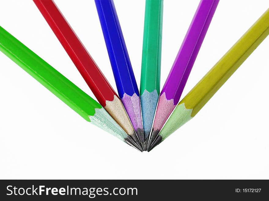 The colourfull pencil for school student. The colourfull pencil for school student