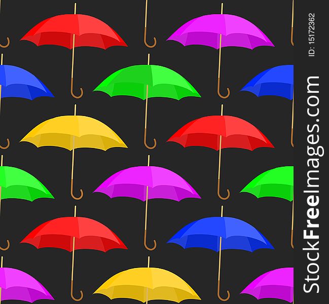 Seamless A Background With Umbrellas