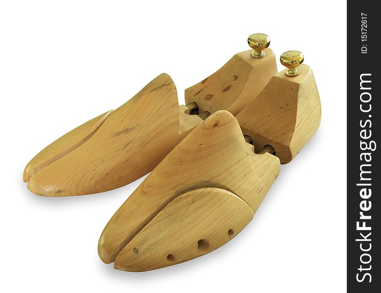 Unusual wooden shoe shape holder