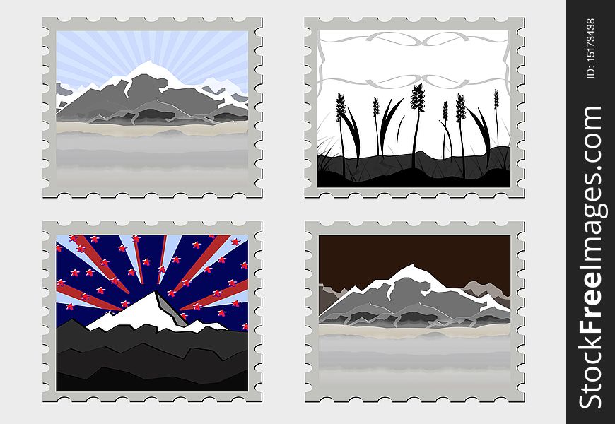 Four Vector Stamps