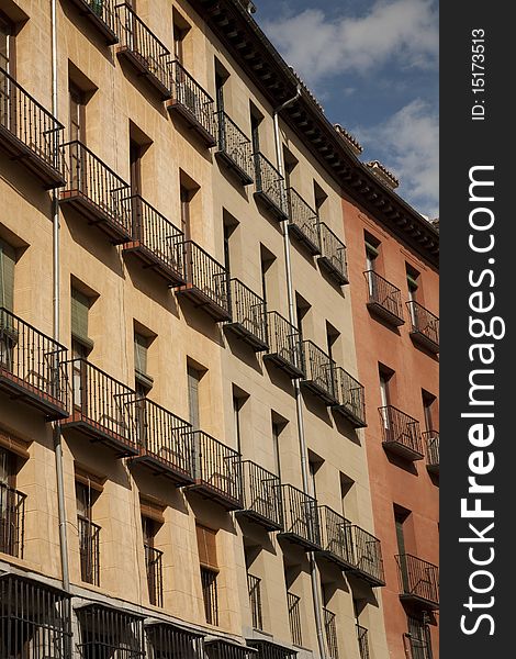 Tradtional Housing near Plaza Mayor Square in Madrid, Spain. Tradtional Housing near Plaza Mayor Square in Madrid, Spain