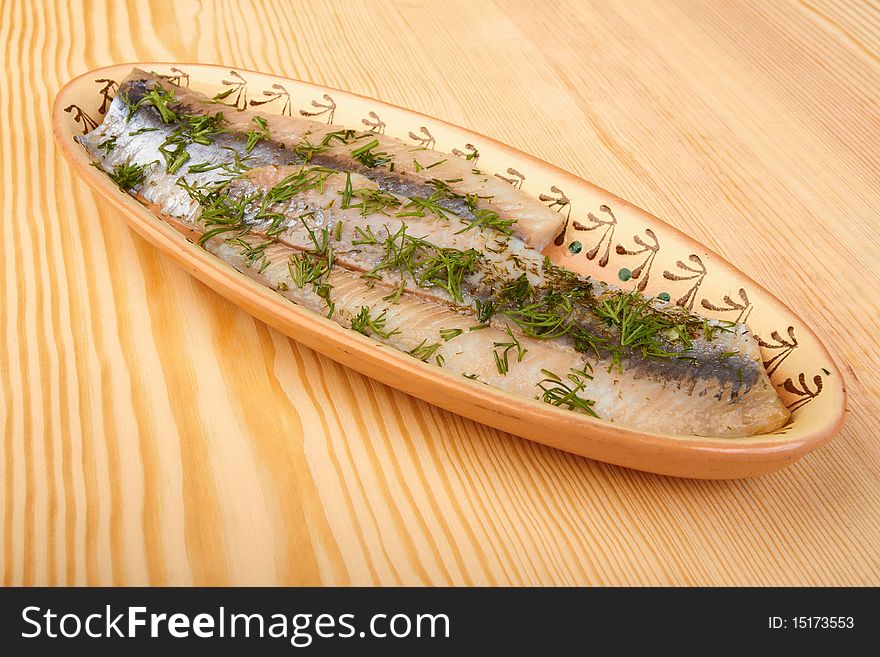 Herring On  Plate