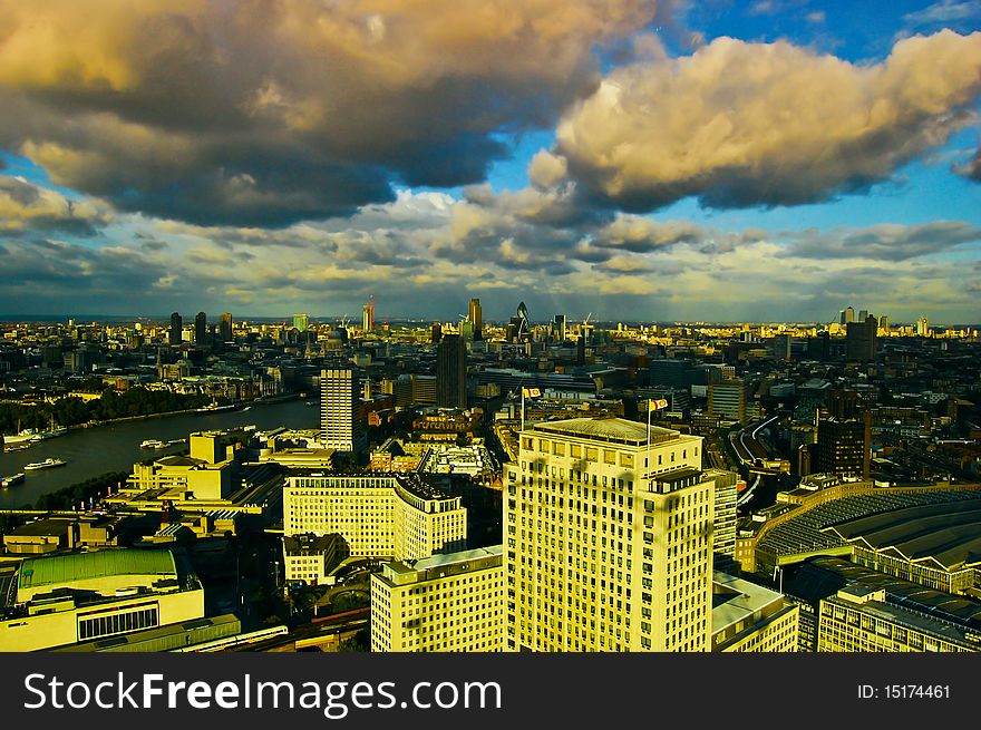 London areal view from top. London areal view from top