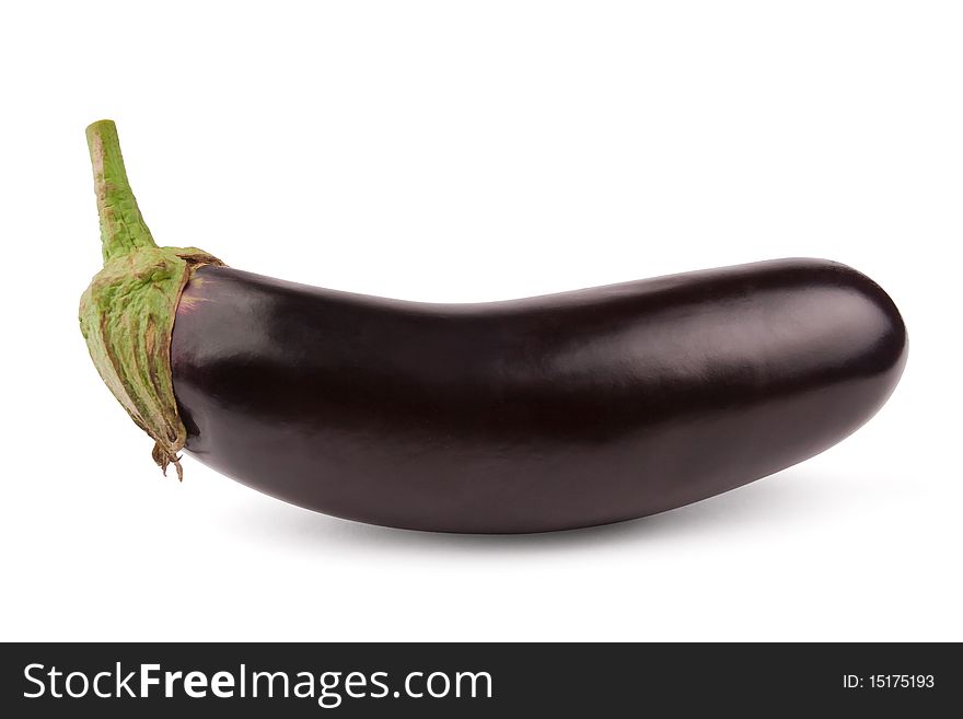 Eggplant on a white isolated with a path