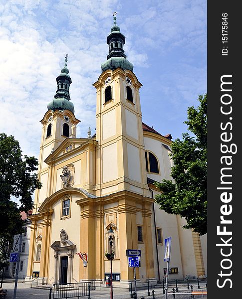 Baroque Servite Church and abbey in Vienna, Austria. Baroque Servite Church and abbey in Vienna, Austria