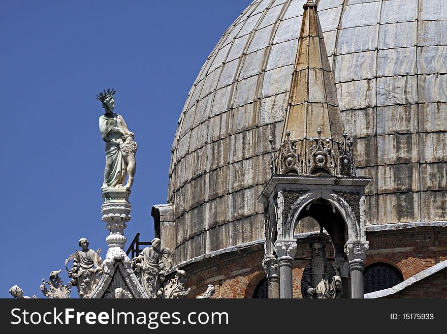 Basilica San Marco, front detail, Venice