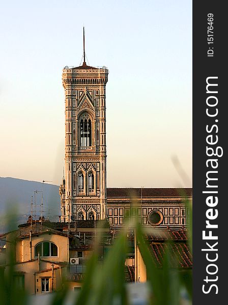 Duomo Cathedral tower in Florence, Italy. Duomo Cathedral tower in Florence, Italy