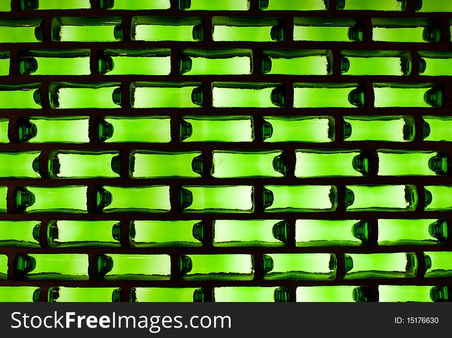 Background: green glass with a light from the back. Background: green glass with a light from the back.