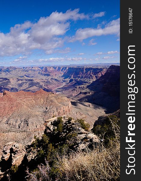 View of Grand Canyon national park with colorado river