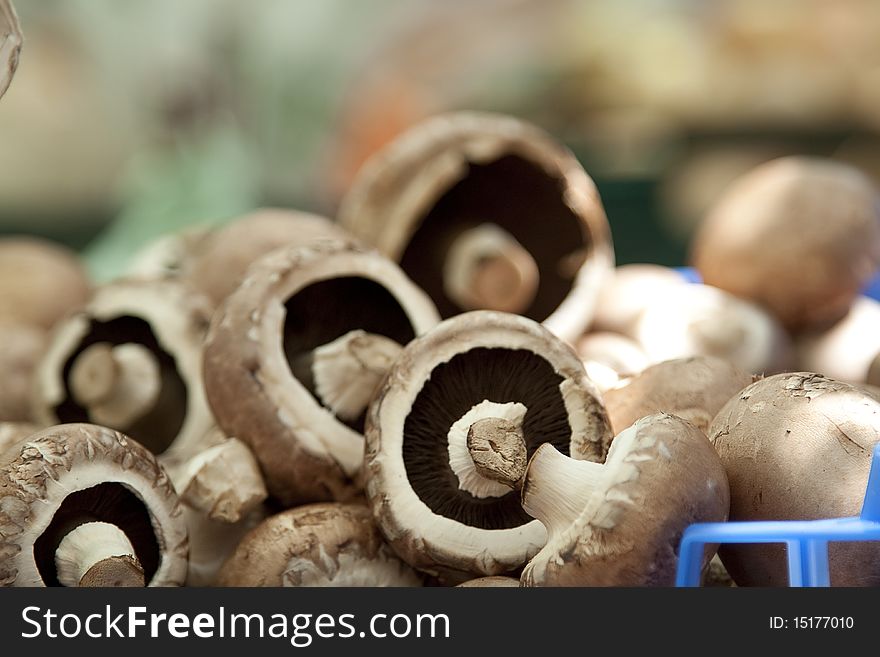 Heap Of Portobello Mushrooms, Landscape