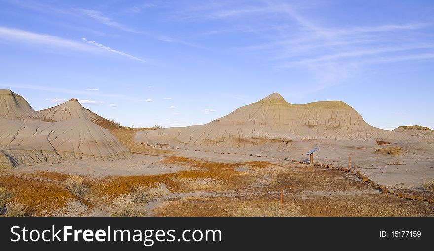 Badlands in Dinosaur Provincial Park, Alberta, Canada. Badlands in Dinosaur Provincial Park, Alberta, Canada