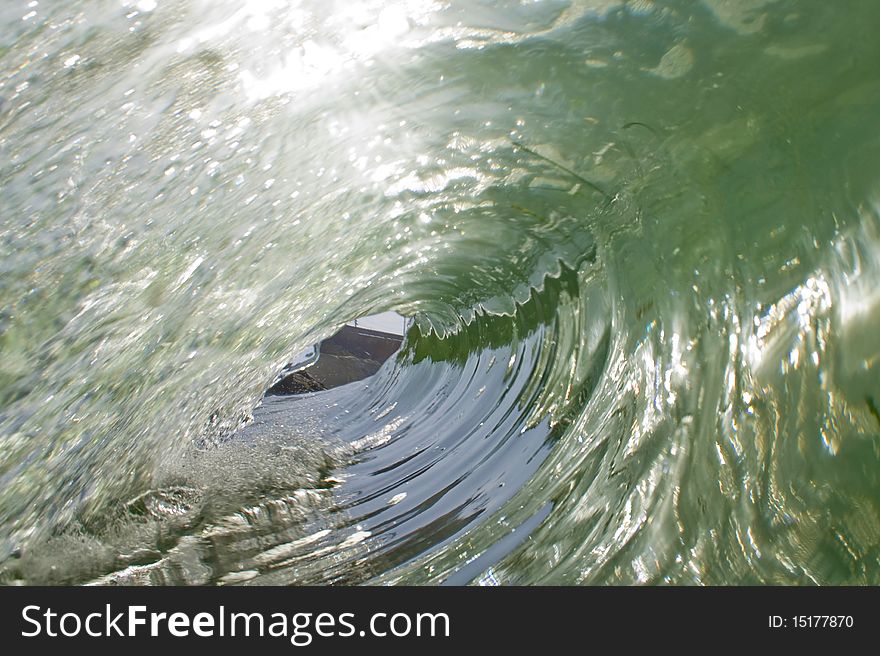 Inside A Ocean Cylinder