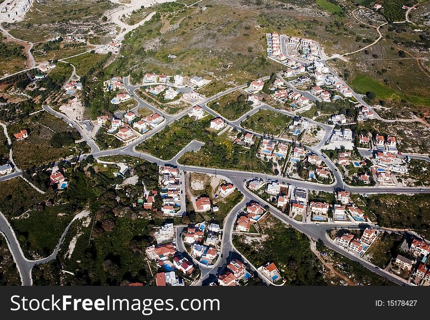 Aerial View Of Residential Area