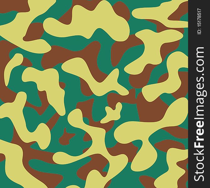 Camouflage pattern swampy green and beige