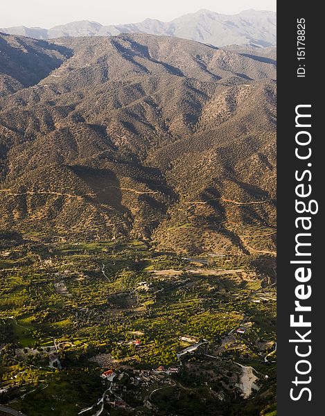 Aerial view at farm fields, Cyprus. Aerial view at farm fields, Cyprus