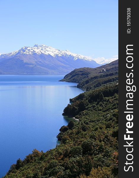 Looking down Lake Wakatipu towards Glenorchy, Queenstown, New Zealand. Looking down Lake Wakatipu towards Glenorchy, Queenstown, New Zealand