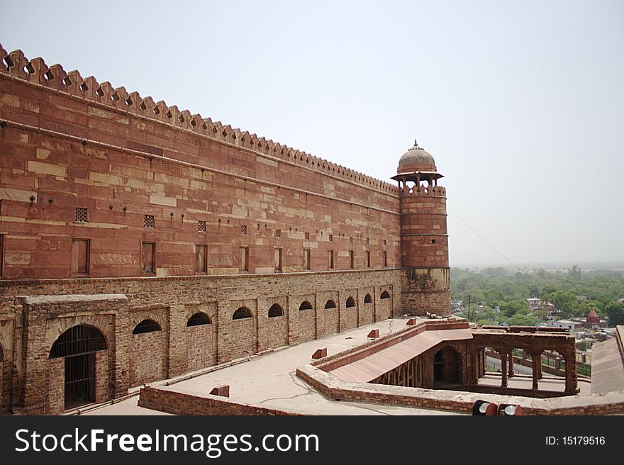 Fort Wall At Fatehpur Sikri