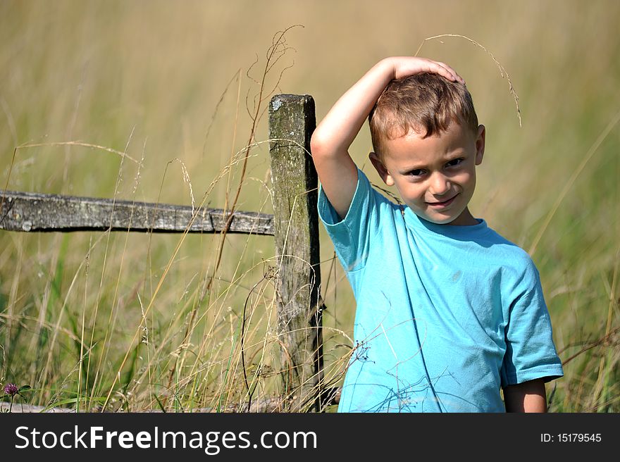 Portrait of a little boy smiling