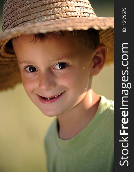 Portrait of a little boy smiling