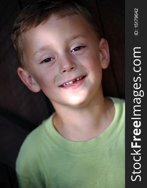 Portrait of a little boy smiling