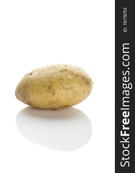 Potato on a white background