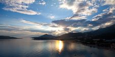 Sunset Over Adriatic Seaside Stock Photos
