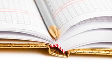 Notebook With Silver Pen Stock Photography Notebook With Silver Pen Stock Photography