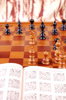 Chess Table And Chess Book Stock Images Chess Table And Chess Book Stock Images