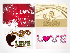 Various Colorful Heart Background Set For Your Des Stock Photography Various Colorful Heart Background Set For Your Des Stock Photography