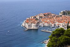 Top View Of Dubrovnik Old Town Stock Photos