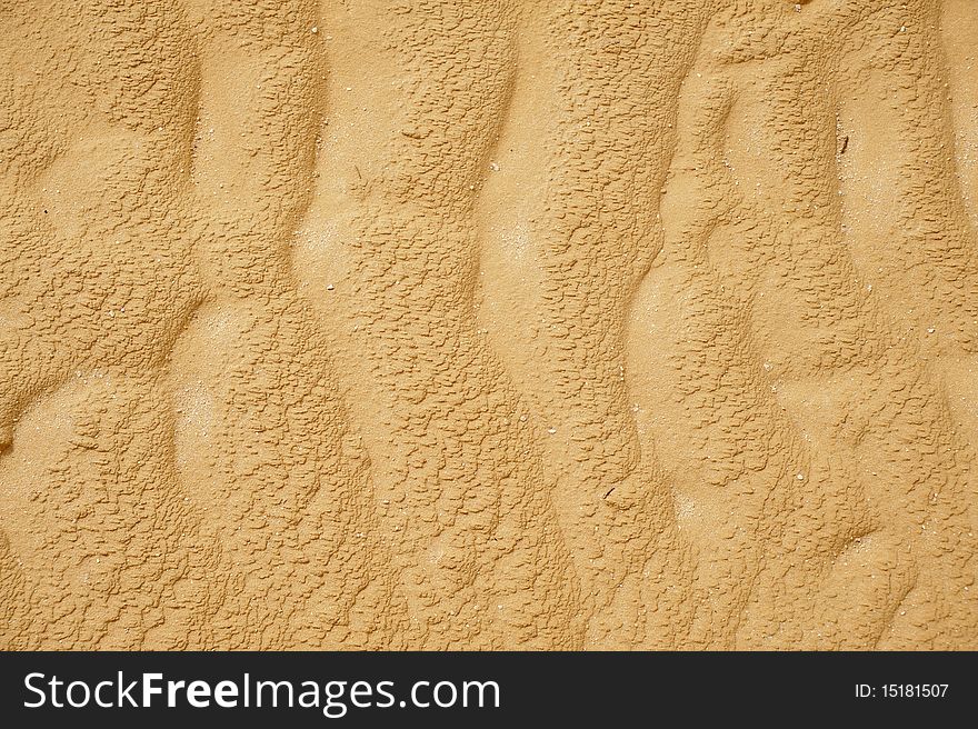 The desert dry sand background texture.