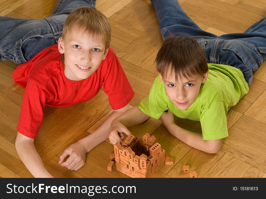 Happy children in the summer. Happy children in the summer