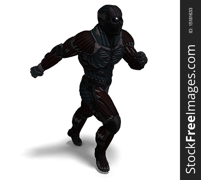 Science Fiction Male Character In Futuristic Suit