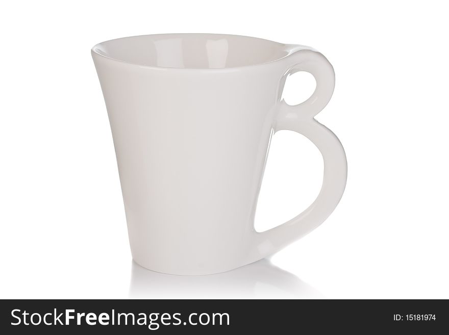 Ceramic cup isolated on the white background