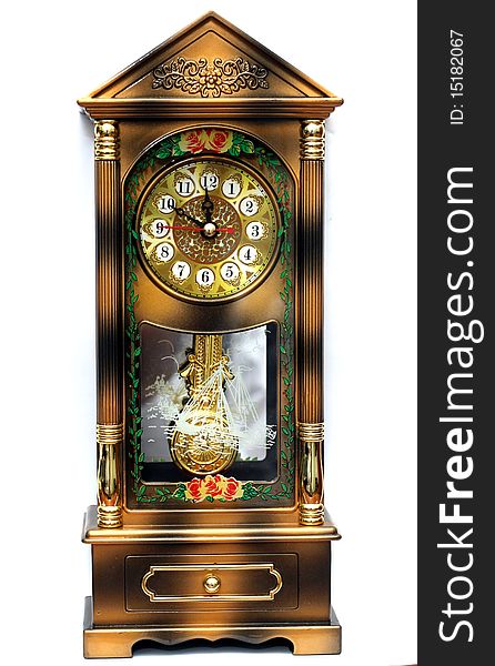 Clock desktop with a pendulum