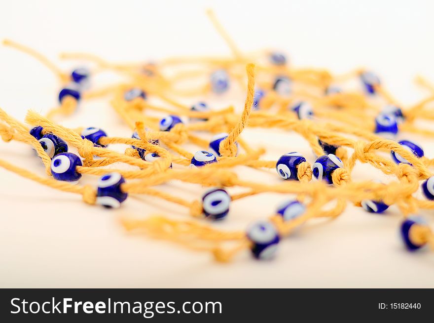 Evil eye beads for luck