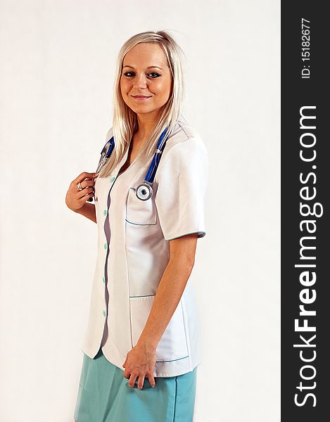Young woman dressed as a nurse