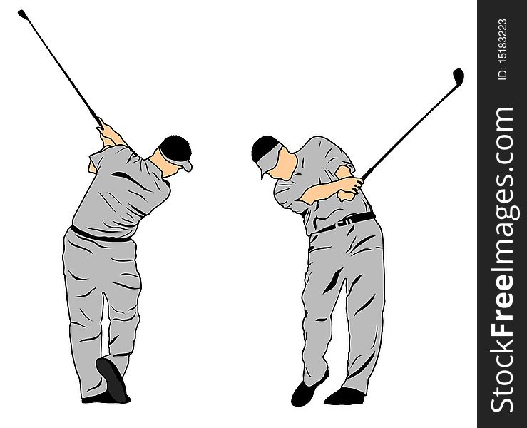 Illustration of a Golf swing