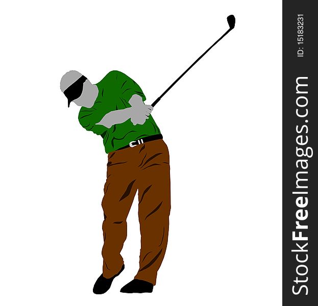 Illustration of a Golf swing