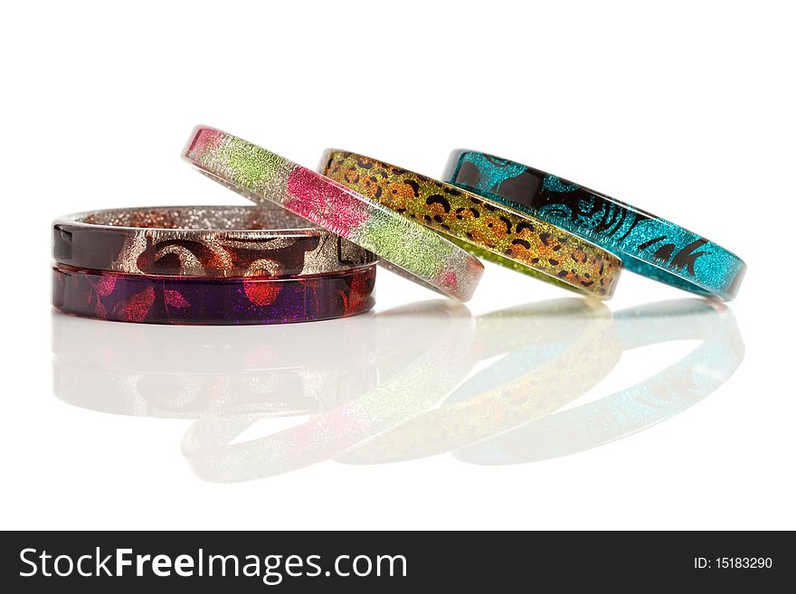 Bracelets isolated on white background