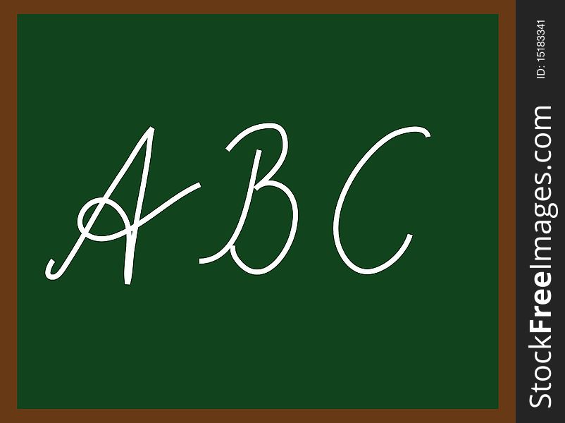 Illustration of a blackboard ABC