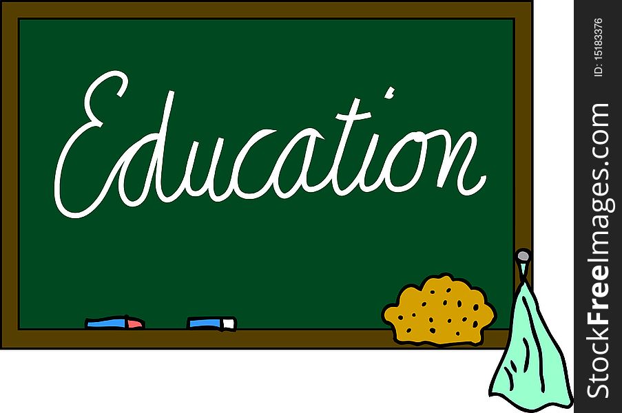 Illustration of a blackboard Education